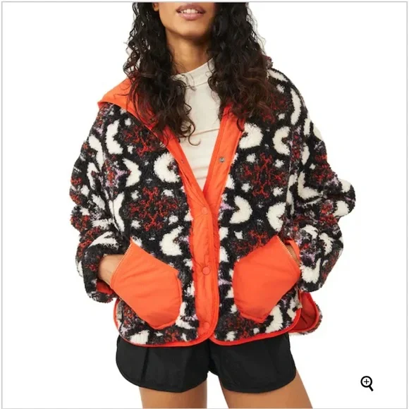 NWOT Free People Movement jacquard sherpa jacket - Picture 1 of 7
